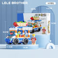 【Krystal】Lele Brother Mini Food Cart Series – Lєgσ-Compatible ABS Building Blocks, 157–189pcs DIY Puzzle Mobile Street Carts. 