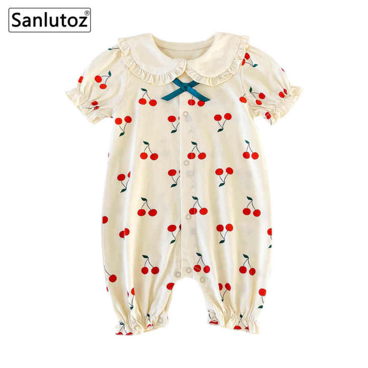 【Broad Sunlight shop】(New) baby girls cute cherry jumpsuits