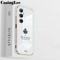 For Realme C65 case Shining Maple Leaf Design soft plating Cover For Realme C65 Back cover Phone cases.