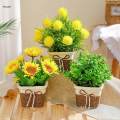 Artificial Potted Flowers Rustic for Living Room Indoor Home Decoration. 