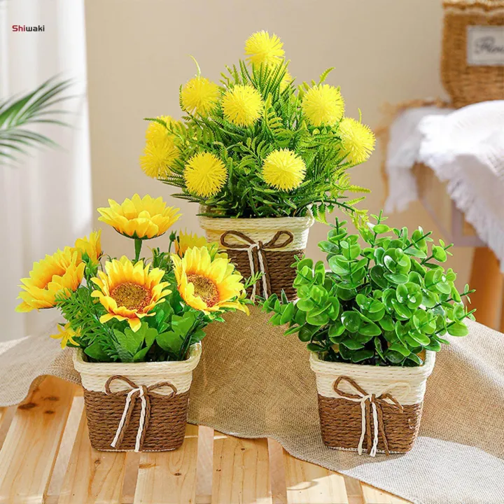Artificial%20Potted%20Flowers%20Rustic%20for%20Living%20Room%20Indoor%20Home%20Decoration%20-%20Image%203