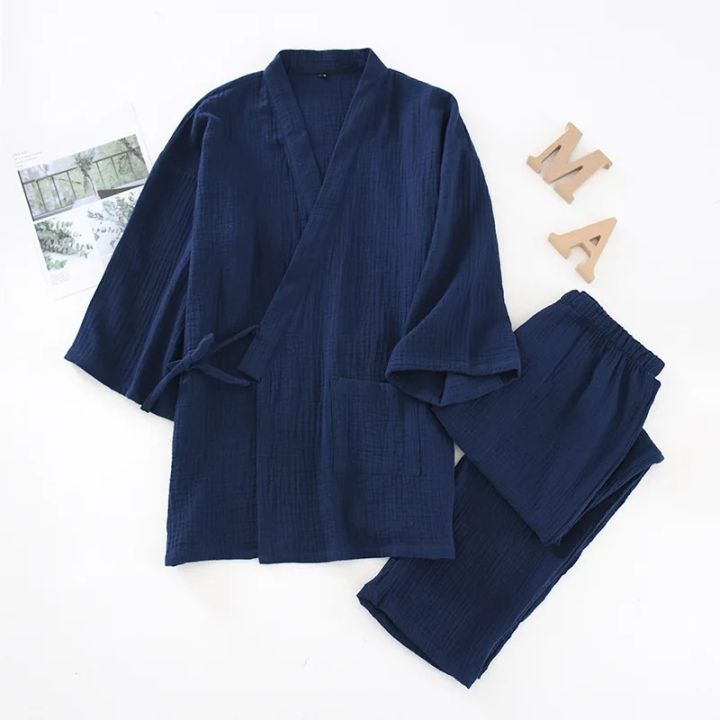 Women%20relax%20wear%20Pajama%20Robe%20Sets%20Cotton%20crepeTops+%20Pants%202%20Pieces%20Sets%20Casual%20Trouser%20Home%20wear%20Suits%20Nightgown%20-%20Image%204