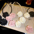 pearl flower geometric necklace french sweet temperament clavicle chain retro niche versatile design jewelry wholesale. 