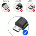 USB C To Micro USB 2Packs, USB C To Micro USB Cable 3ft Micro USB To USB C Charger Cord, Support Charge & Data Sync. 