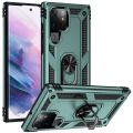 For Samaung Galaxy S22 Ultra 5G Shockproof TPU + PC Protective Case with 360 Degree Rotating Holder(Black). 