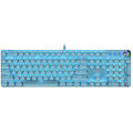 Girly Pink Steampunk Keyboard Sublimation Blue & White Wired Computer Knob Real Mechanical Keyboard Set.