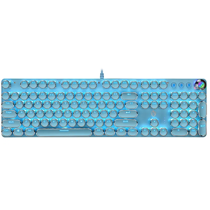 Girly%20Pink%20Steampunk%20Keyboard%20Sublimation%20Blue%20&%20White%20Wired%20Computer%20Knob%20Real%20Mechanical%20Keyboard%20Set%20-%20Image%202