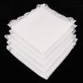 5/ 10pcs Mens White Handkerchiefs Cotton Square Super Soft Washable Hanky Chest Towel Pocket Square 28 x 28cm Pocket Towel. 