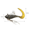 1Set Soft Swimbait Paddle Tail Lure Paddle Tail Swim Bait for Bass Trout Walleye Crappie. 