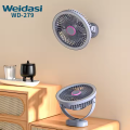 Weidasi WD-279 Newest Trend Desktop Fan USB Rechargeable Mini Table Fan 2400mAh Portable Small Desk Fan. 