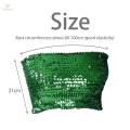 Sequin Tube Top for Women Top Jazz Sequined Belly Dance Bra. 