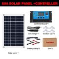Solar Panel 12V with Battery Charger Usb 100W Polycrystalline Solar Panel System Full Set DC 12-18V Double Usb With 10-100A PWM Controller Solar Cells Monocrystalline for Car Yacht RV Boat Moblie Phone Battery Charger. 