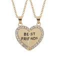 New Best Friends Necklace For Women Girls Broken Heart Puzzle Musical Note Pendant Necklaces BFF Friendship Forever Jewelry Gift.
