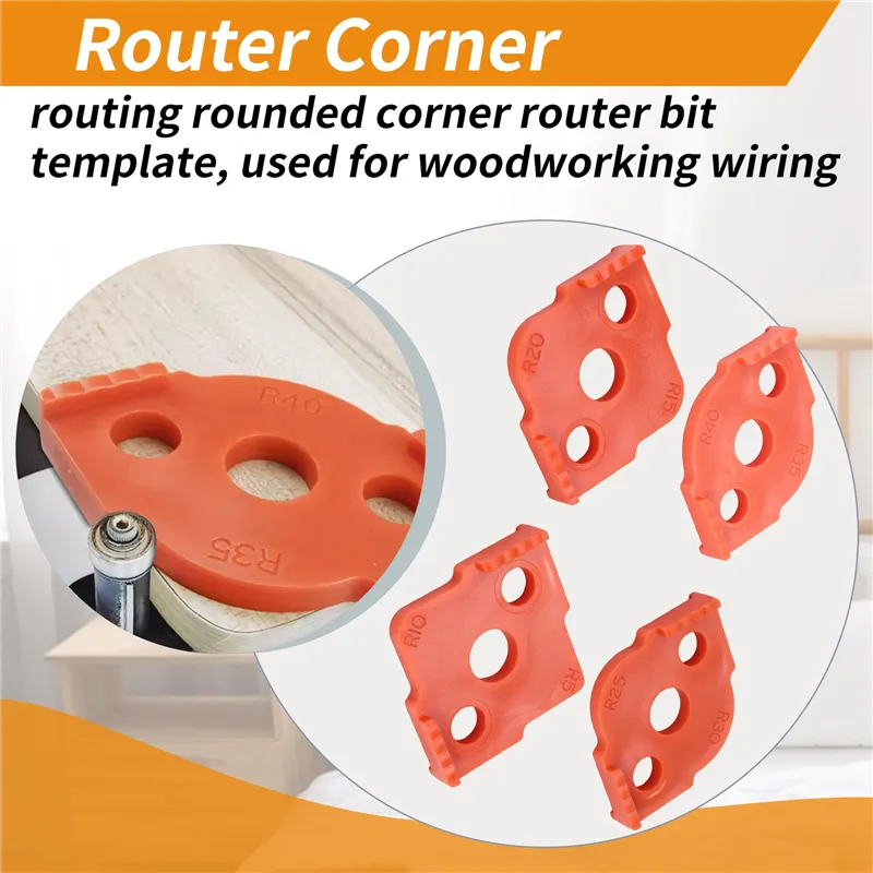 Radius Frässchablonen Set 8 Größen – R5 Bis R40, ABS, Für Holz-Rundungen, Inkl. Halteleisten