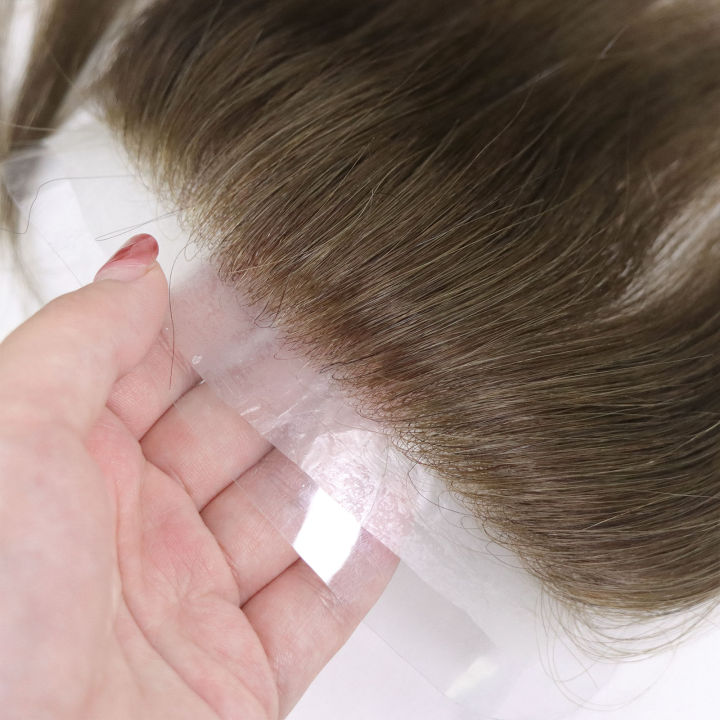 0.06mm%20Ultra%20Thin%20Skin%20Men%20Toupee%20For%20Forehead%20#4%20Brown%20Front%20Hairline%20Patch%20For%20Male%20Human%20Hair%20Wig%20Capillary%20Prosthesis%20Peruk%20-%20Image%205