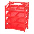 4 Step Modern Shoe Rack 1pieces Red Plastic shoe Rack Colored Shoe Rack.