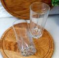 Central Iconic Octagonal Whiskey Glass Set Crystal Clear Glass with Heavy Base, Modern Geometric Design for Spirits Premium Water, Juice, coke , Medium Drinking Sharbat 300Ml 6PC Glass Set..
