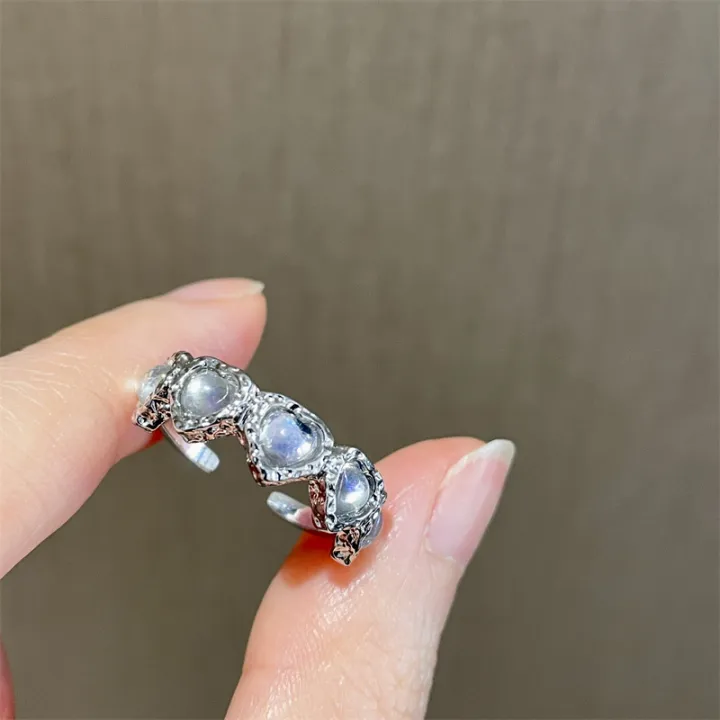 Gradient%20Love%20Moonstone%20Ring%20Tin%20Foil%20Texture%20Silver%20Bow%20Adjustable%20Ring%20Niche%20Heart%20Shaped%20Open%20Ring%20-%20Image%207