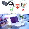 OUTMIX Portable Sound Box Mini Speaker USB Powered Stereo Computer Speaker Loudspeaker Subwoofer for PS4 Game Notebook Laptop PC. 