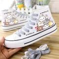 New High-Top Canvas Shoes White Shoes Women's Shoes Spring Sneakers Sneakers Men's Korean-Style Versatile Sneakers for Students Women. 