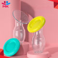 Silicone Manual Breast Milk Collector, Portable Breast Pump Milk Saver with Sealing Lid for Nursing Mothers. 