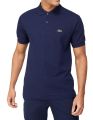 Men's Custom Slim Fit Pony Embroidered Short-Sleeved Polo Shirt- Navy Blue. 