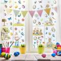 Easter Bunny Window Clings Window Decals Easter Decorations Easy to Peel Decorative Double Sided for. 