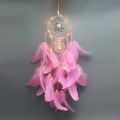 Dream Catcher with lamp pendant Feather Fairy LED Light Wall Hanging Bedroom Decor Ornament Gift: Pink, Purple and Blue.