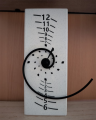 3D Printed Fibonacci Golden Spiral Clock - Unique Mathematical Timepiece with Ironed Marble Finish and Versatile Desk/Wall Mounting.