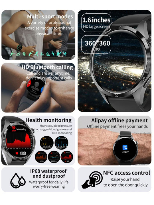 GT4%20PRO%20MAX%20Smart%20Men%20Watch%204%20Pro%201.6%20HD%20Color%20Screen%20Bluetooth%20Call%20Heart%20rate%20Blood%20Pressure%20Smartwatch%202024%20New%20For%20Huawei%20-%20Image%202