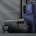For Samsung Galaxy A25 5G Phone Case with Slide Armor Cover Slide Camera Protection PC Anti-Slippery Built-in stand Holder Back Cover for Samsung A25 Cover Casing HP.