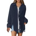 Ladies’ Cotton Crepe Everyday Shirt – Lightweight and Breathable Long Sleeve Top. 