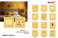 Merlin 1 Gang 1 Way Switch | Gorgeous Gold Series. 