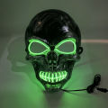 Classical Halloween Glowing LED Evil Skull Head Mask Light Up Horror Mask Costume Cosplay Costume Skeleton Mask Props. 