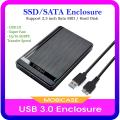 MobiCase EN01 2.5 inch Hard Drive Enclosure USB 3.0 to SATA III for 2.5 Inch SSD HDD 9.5mm 7mm External Hard Drive Case Support Max 6TB with UASP. 