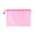 Mesh material Zip file folders Transparent Zipper closure Pencil eraser case Mesh zipper pouch A4 size Waterproof Document bag for School students Office workers Cosmetics storage Travel organization. 