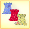 3 Pieces Multicolor Girls Frock (Any color).