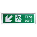 Waterproof Emergency Fire Exit Sign Decal Sticker All Direction Arrows 300x100mm. 