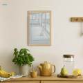 Modern Artwork Rectangle Wood Frame Night Light 21cmx31cm.