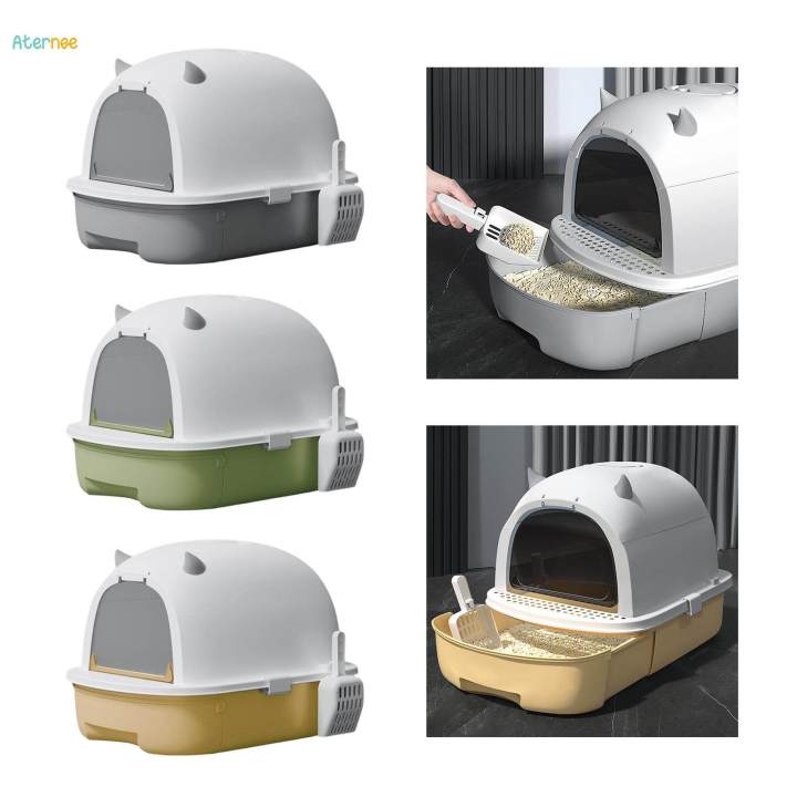 Cat%20Detachable%20Fully%20Enclosed%20Cat%20Toilet%20Pet%20Supplies%20with%20Door%20Anti%20Splashing%20Grey%20-%20Image%205