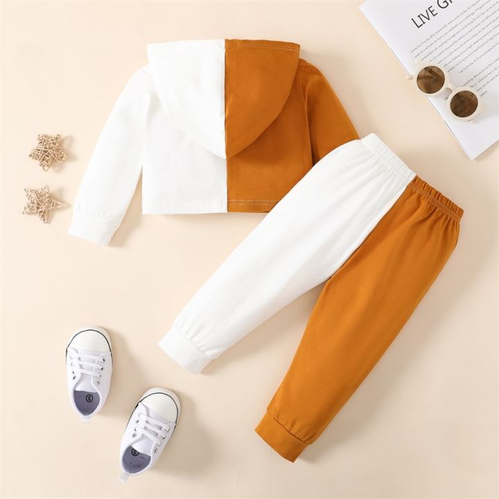 Toddler%20Girls%202Pcs%20Fall%20Outfits,%20Long%20Sleeve%20Contrast%20Color%20Letter%20Hoodie%20and%20Pants%20Set%20-%20Image%203