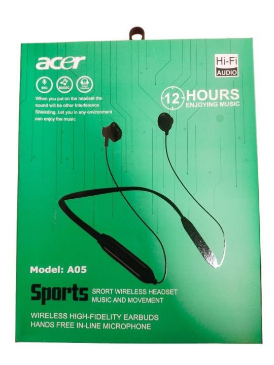acer A05 sport wireless headset music and movement