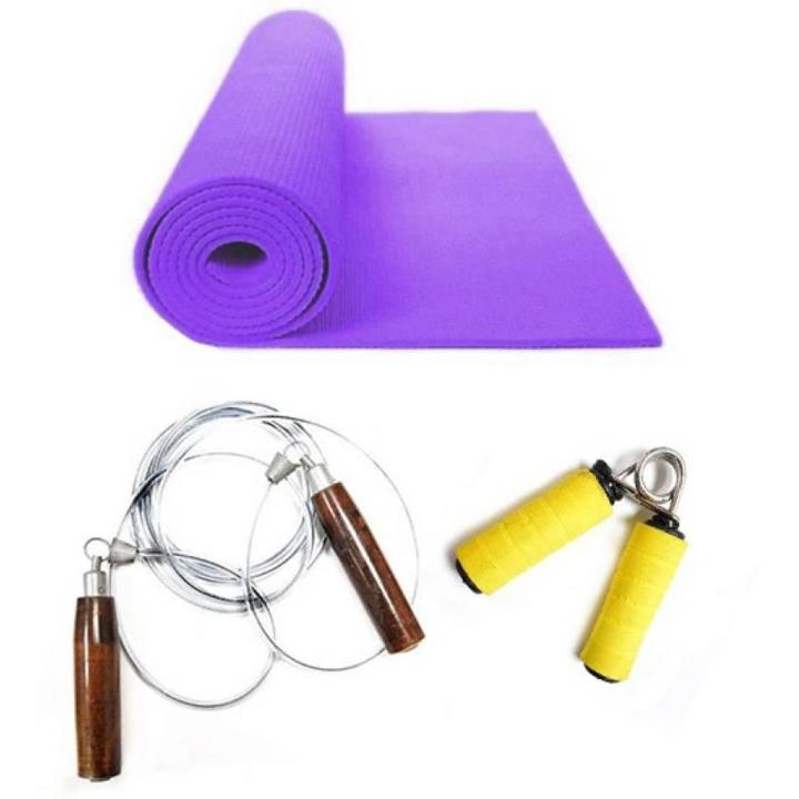 Combo of Yoga Ball, Skipping Rope and Yoga Mat 6 mm