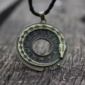 Oldest Mythology Symbol Ouroboros Infinity Snake Bronze Pendant Necklace Rune Norse Amulet Jewelry.