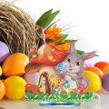 GC Handmade 5d Diamond  Painting High-definition Printing Desktop Ornament Easter Bunny Egg Holiday Decorations specification:BJP301. 