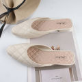 Slippers PVC outer wear casual plastic pointed lazy Baotou slippers women. 