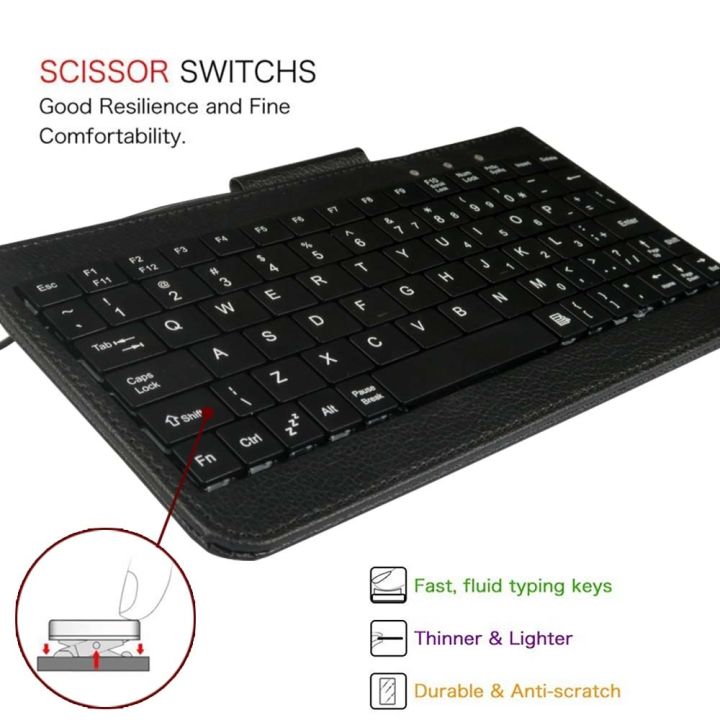 Wired%20English%20Keyboard%20for%20TESCO%20Hudl%202%208.3"/Hudl%207%20Inch/Windows%20Connect%207%208%20%20Anti-fingerprint%20USB%20Keyboard+Bracket%20-%20Image%205