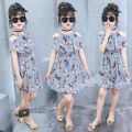 Fast delivery girl dresses kids dress short sleeve children's clothing girl princess dress baju baby girl clothes baju budak perempuan. 