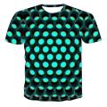 Large Size Men T-Shirt Summer Geometric Circle 3D Printed Top Tees Fashion O--Neck Short Sleeve Casual Loose Men Shirts.