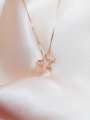 SGI fashion jewelry 18k rose gold plated Swarovski stone star style necklace for women Kwentas.